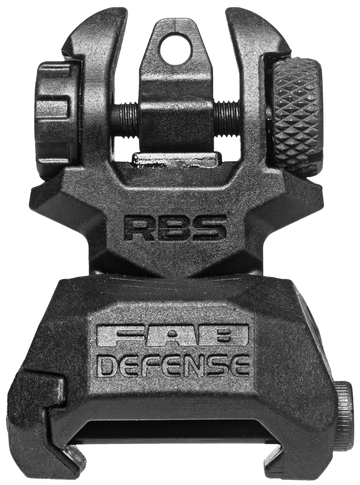 FAB Defense FXRBS Rear Back-Up Sight AR-15/M16/M4 Dual Aperture Black Polymer/Metal