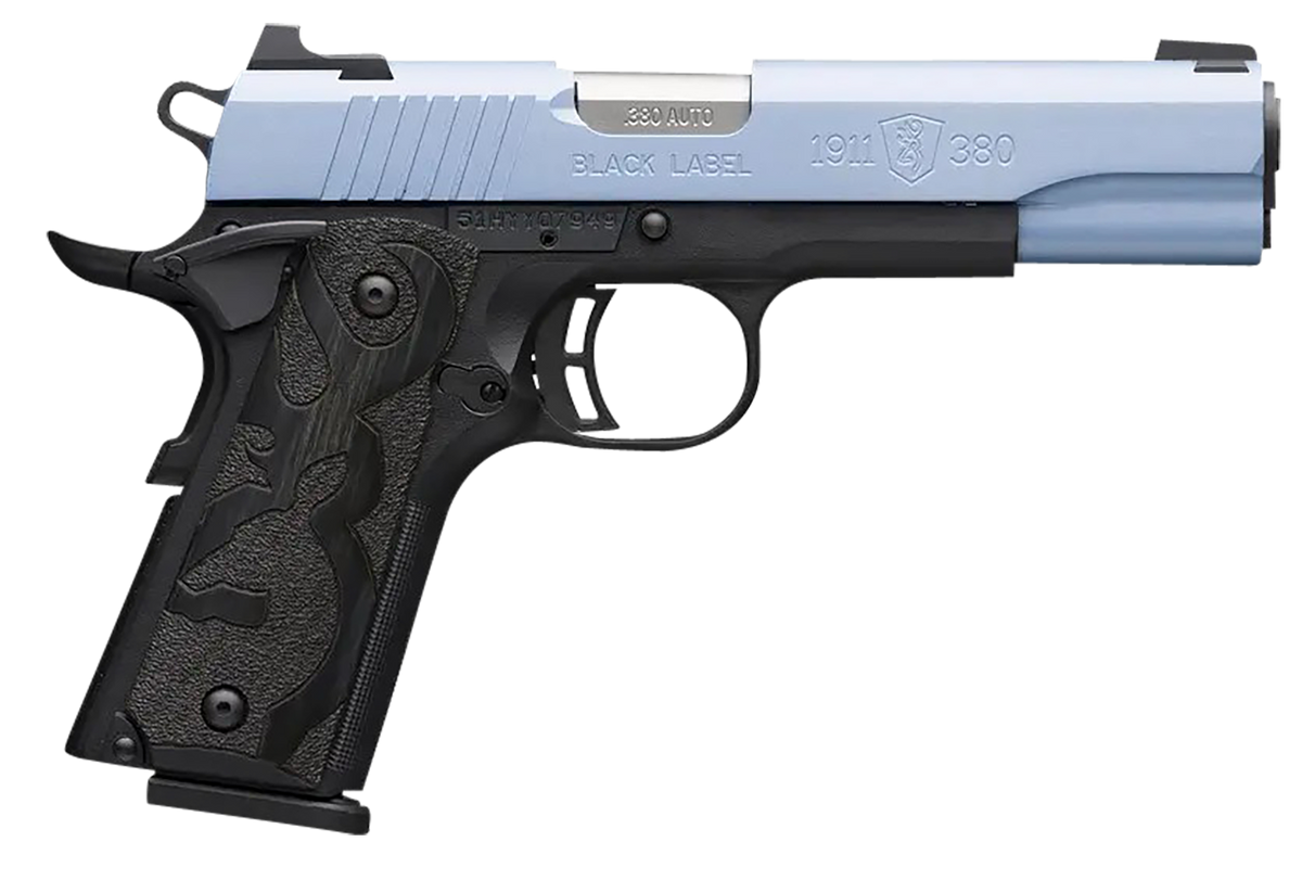 Browning 1911-380 Black Label Full Size 380 ACP 4.25" 8+1 Semi-Auto Pistol - Polar Blue Cerakote