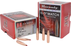 Hornady ELD Match 30 Cal .308 225 gr Reloading Bullets - 100/Box