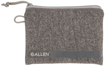 Allen 3625 Pistol Pouch Gray Polyester Lockable Zipper & Fleece Lining 5x7 Interior