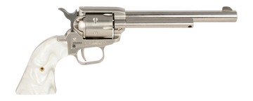 Heritage Mfg Rough Rider 22 LR 6.50" 6-Shot SAO Revolver - Nickel/White Pearl