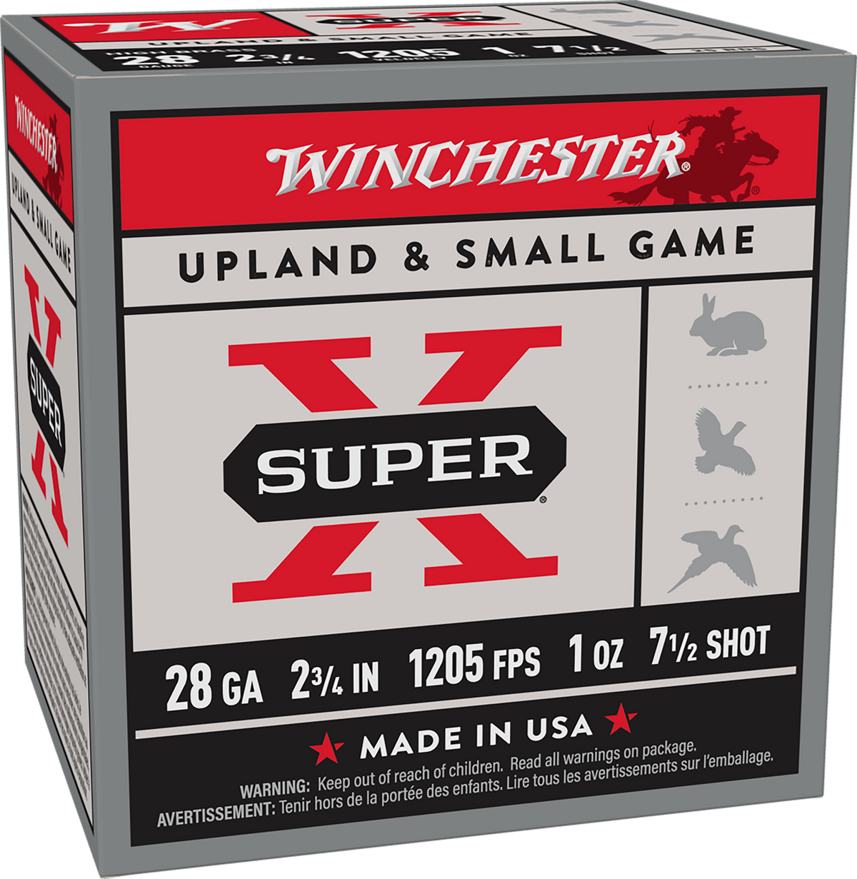 Winchester Ammo Super X Heavy Game Load 28 Gauge 2.75" 1 oz 7.5 Shot - Box or Case