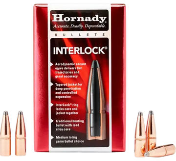 Hornady InterLock .308 170gr Flat Point Reloading Bullets - 100/Box