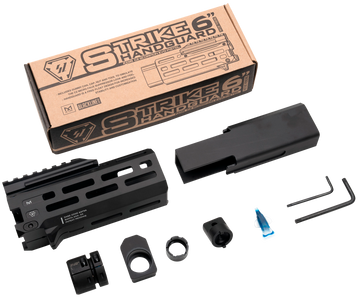 Strike Industries CEVO 6" M-Lok Handguard Black Aluminum w/ Faux Suppressor - CZ Scorpion EVO 7.72"