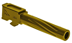 Rival Arms Precision V1 Match Grade 9mm Luger 4.02" Fluted Gold PVD Drop-In Barrel - Glock 19 Gen5