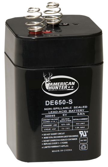 American Hunter DE30053 HR Rechargeable 6V 5 AMP Sealed Lead Acid Battery