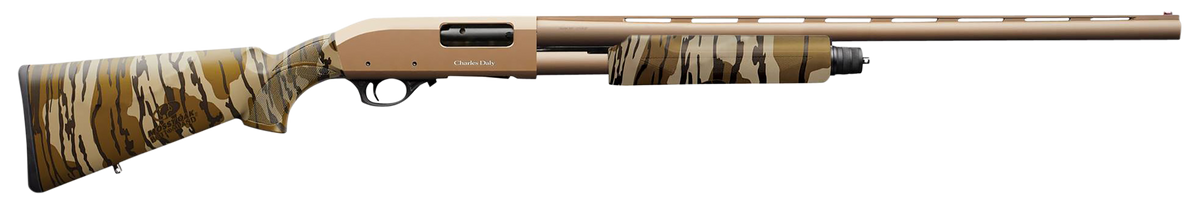 Charles Daly 301 Turkey 12 Gauge 3" 24" 4+1 Pump Shotgun - Flat Dark Earth Metal & Mossy Oak Bottomland Stock