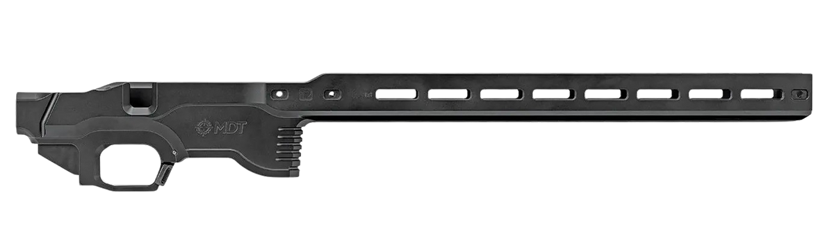 MDT ACC Premier Gen2 Chassis Base - Ruger American Rimfire Right Hand - Cerakote Black Aluminum