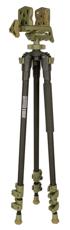 Primos Edge 31"-59" Aluminum Tripod Shooting Stick - Dark Earth Gun Clamp