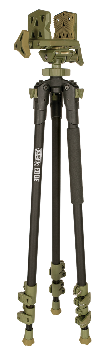 Primos Edge 31"-59" Aluminum Tripod Shooting Stick - Dark Earth Gun Clamp