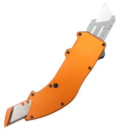Templar Knife Squire Utility OTF Razor Plain Orange Anodized 5.38" Aluminum Handle