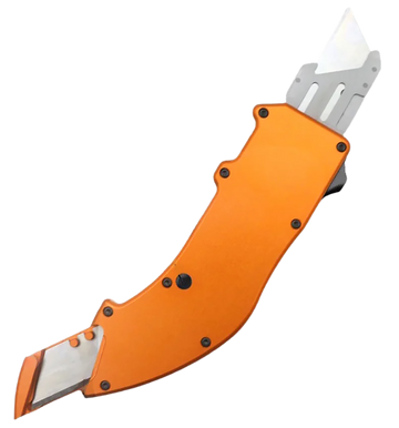 Templar Knife Squire Utility OTF Razor Plain Orange Anodized 5.38" Aluminum Handle