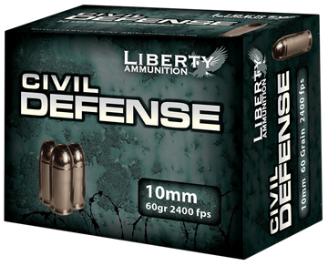 Liberty Ammunition Civil Defense 10mm Auto 60gr Lead Free Fragmenting HP - Box or Case
