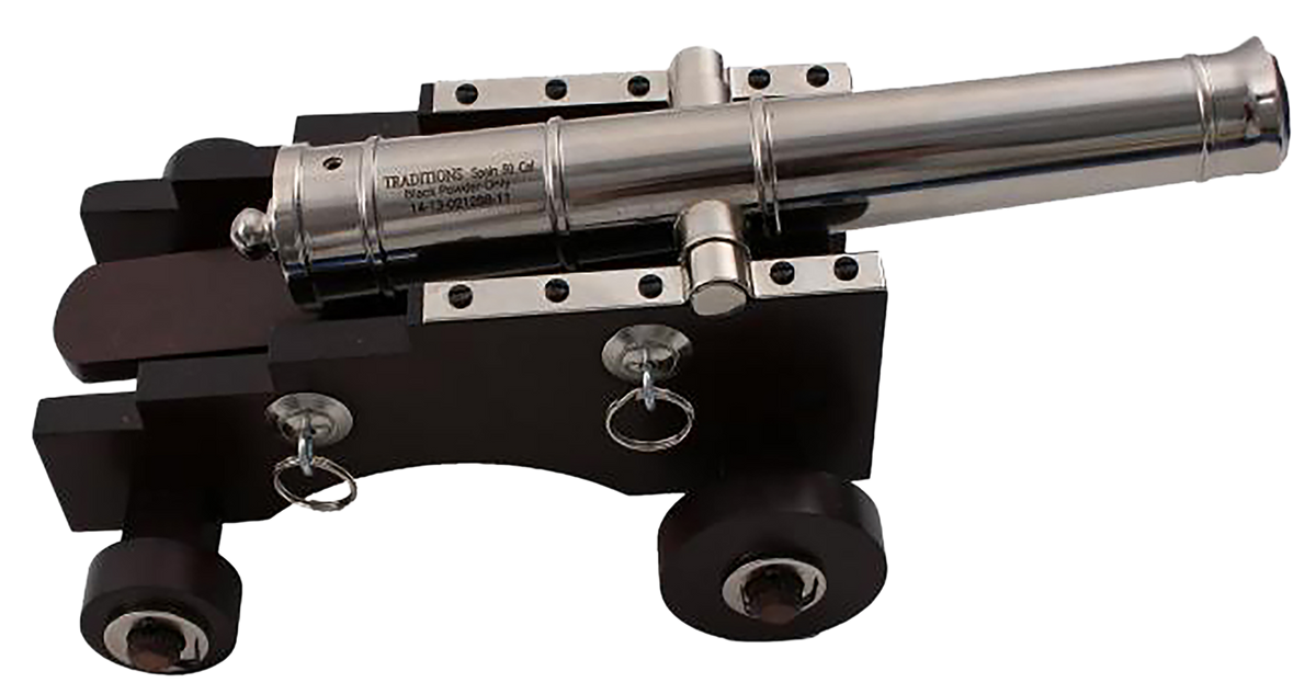 Traditions Old Ironsides Mini Cannon 50 Cal 9" Silver Barrel Breech Action