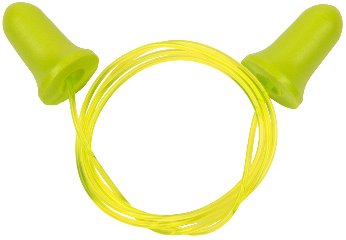 Allen ULTRX 4119 Tethered Tapered Foam Ear Plugs 32 dB Yellow / Lime Green 5 Pair