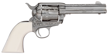 Taylor's & Company 1873 Cattleman Outlaw Legacy 45 LC 4.75" 6-Rd SAO Revolver - Nickel Engraved