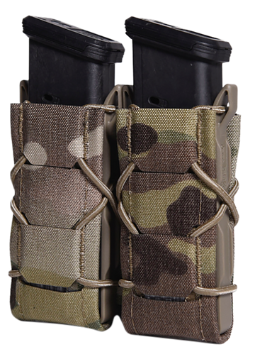 High Speed Gear 24PT02MC TACO Gen 2 Double Pistol Mag Pouch MultiCam Nylon MOLLE