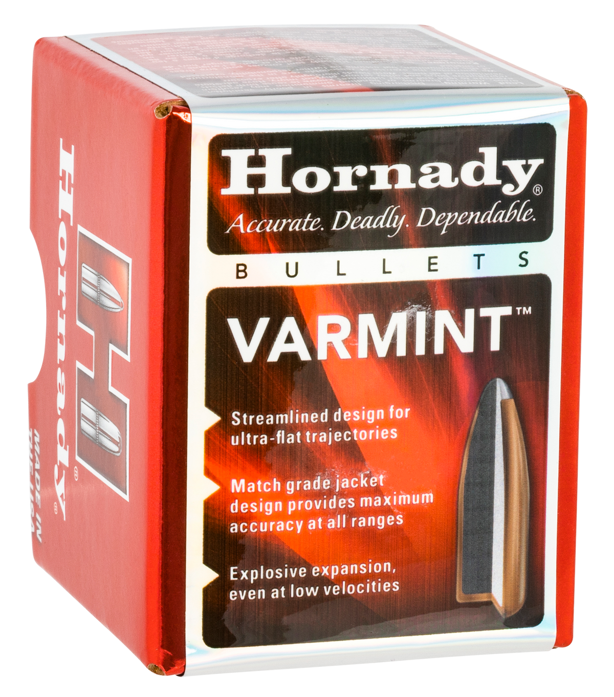 Hornady Traditional Varmint 22 Caliber .224 55 gr Spire Point Bullets - 100/Box