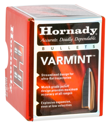 Hornady Traditional Varmint 22 Caliber .224 55 gr Spire Point Bullets - 100/Box