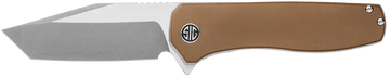 Eikonic Knife Company Xiphos 3.40" Folding Modified Tanto Plain Edge Nitro-V Coyote Brown G10 Handle