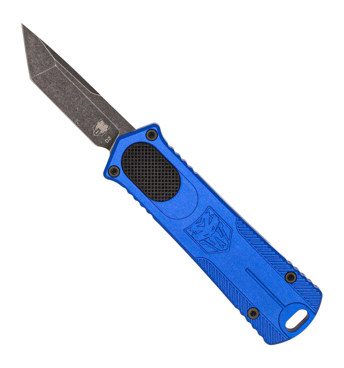 CobraTec Knives California OTF 952 Gen II 1.875" Tanto Automatic Knife - Blue Anodized Aluminum