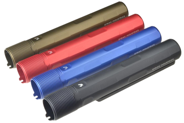 Strike Industries Advanced Receiver Extension Buffer Tube AR-15/AR-10 7-Position Mil-Spec Red Anodized Aluminum