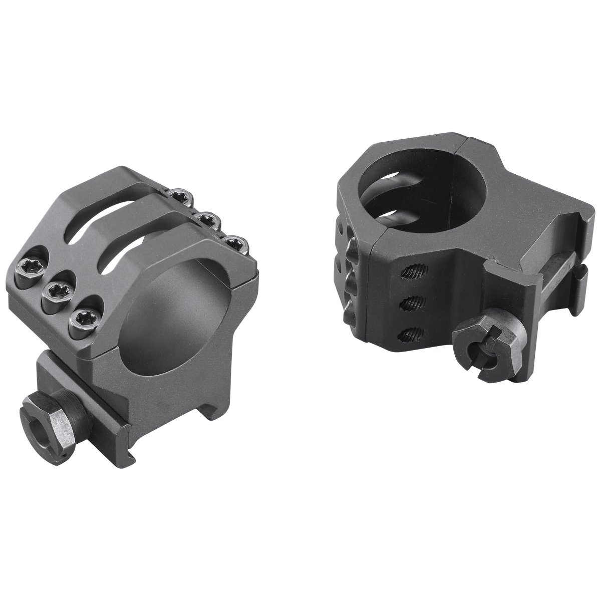 Weaver Mounts 99690 Six-Hole Picatinny Tactical Rings 1" Extra High Matte Black Aluminum