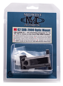 Midwest Industries MIG2SUBT2 Gen2 Sub-2000 Mini Optic Mount - Matte Black Hardcoat Anodized