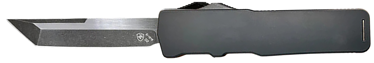 Templar Knife Excalibur Premium LW Small 3" OTF Tanto Plain D2 Black Oxide Stonewashed 4.50" Black Aluminum Handle