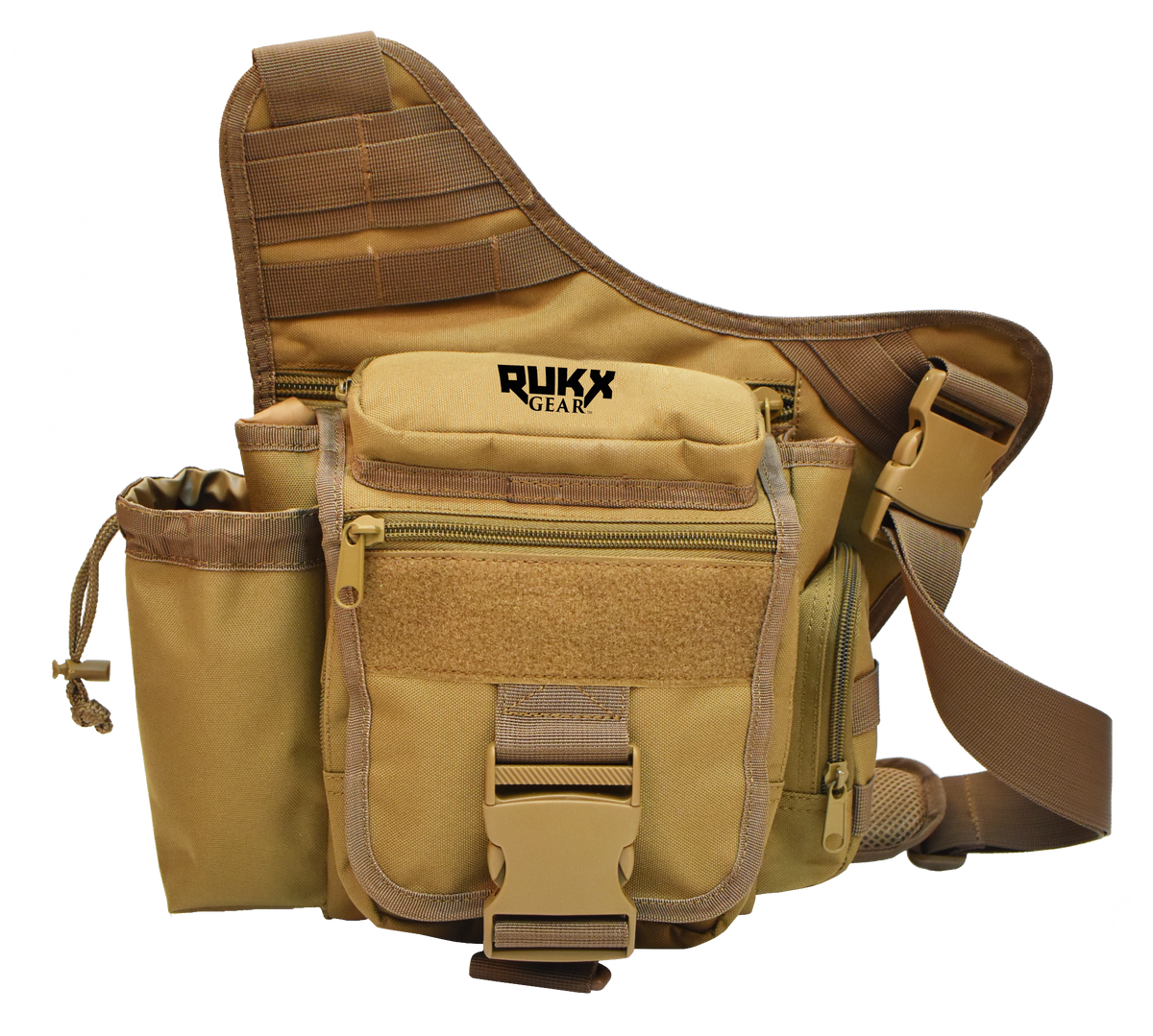 RUKX Gear ATICTSBT Sling Bag Tan 600D Polyester Single Strap