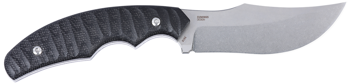 Columbia River CRKT 3610 Burrower 3.66" Fixed Clip Point Plain Stonewashed D2 Steel Black Micarta Knife