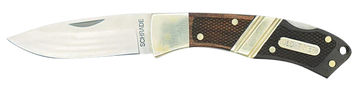 Old Timer Mountain Beaver Jr. 2.50" Folding Drop Point Plain Mirror Polished 9Cr18MoV SS - Ebony & Rosewood/Nickel Handle