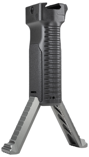 Strike Industries Bipod Grip Gray Polymer w/ Aluminum Legs - AR-15 Picatinny