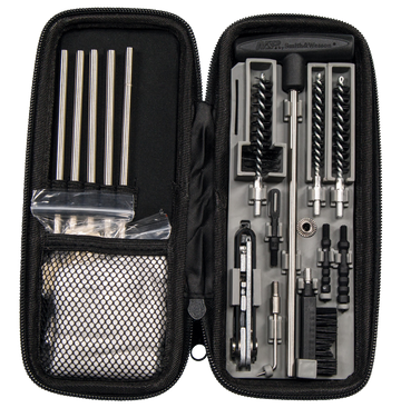 M&P Accessories Compact Rifle Cleaning Kit .22/.30 Cal 36" Rod Carry Case