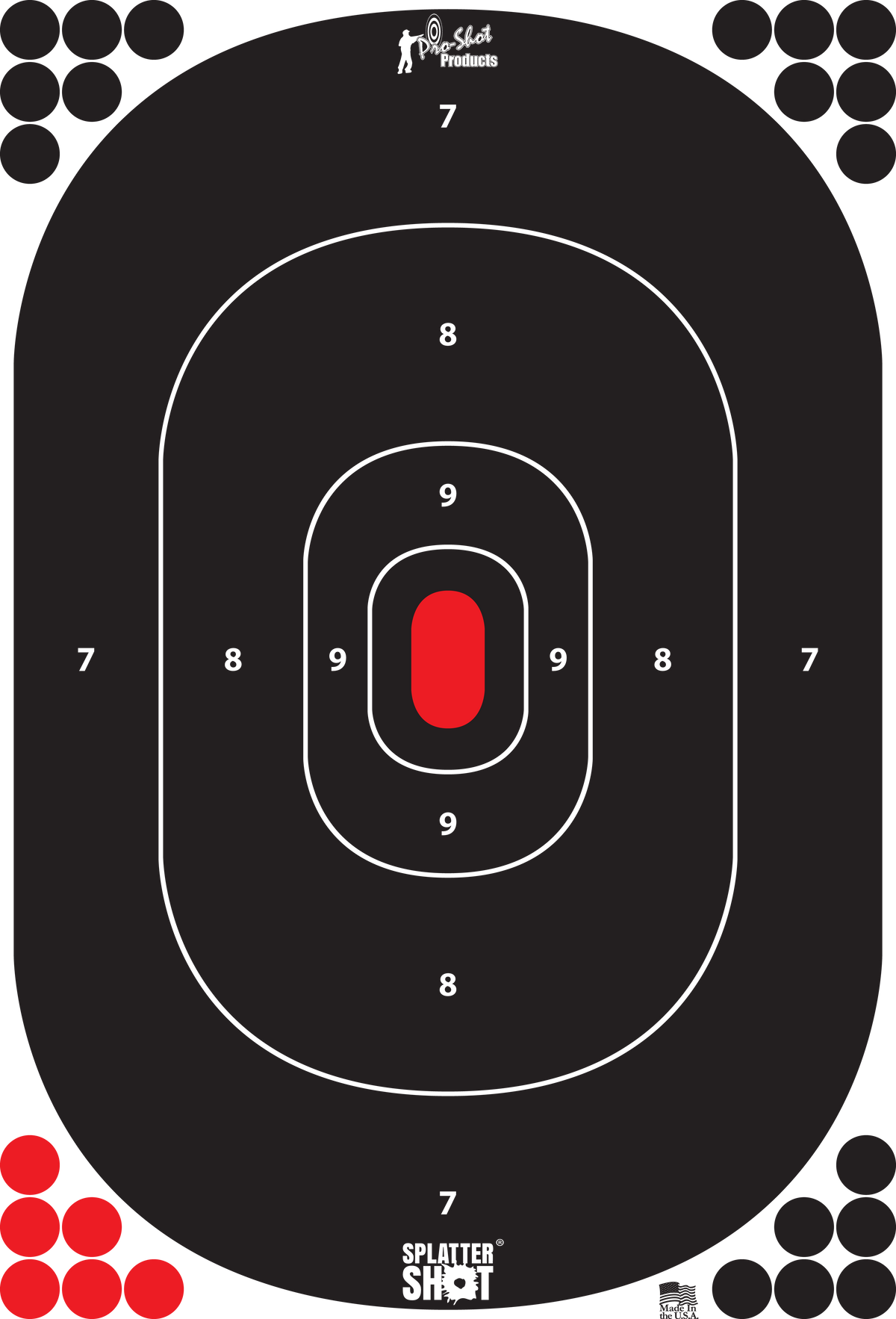 Pro-Shot SplatterShot 12" x 17" Silhouette Self-Adhesive Paper Target - 5 Pack
