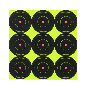 Birchwood Casey Shoot-N-C Reactive 2" Bullseye Paper Target 12 Pack