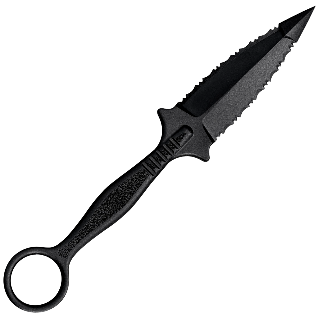 Cold Steel CS92FR FGX Ring Dagger 3.5" Fixed Serrated Black Griv-Ex