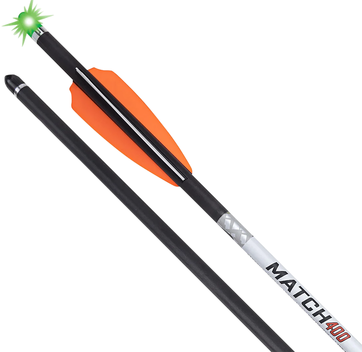 TenPoint Match 400 Alpha Blaze Carbon 20" 400gr .004 Straightness Crossbow Bolt - 3 Pack - Green