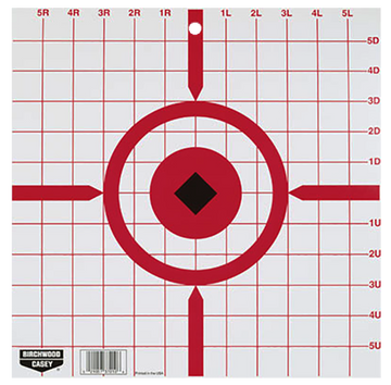 Birchwood Casey 37210 Rigid Sight-In 12" Crosshair Hanging Tagboard Target - 10-Pack