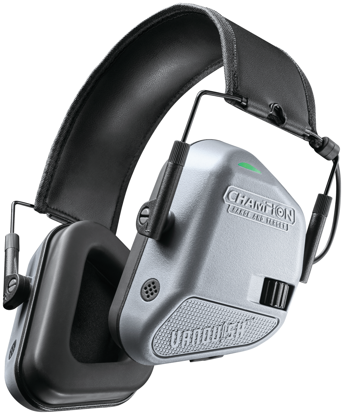 Champion Targets Vanquish 22 dB Electronic Earmuff Over the Head Rechargeable Li-ion Gray/Black