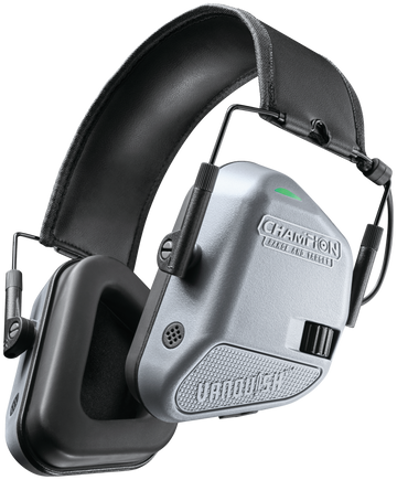 Champion Targets Vanquish 22 dB Electronic Earmuff Over the Head Rechargeable Li-ion Gray/Black