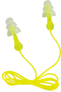3M Peltor Tri-Flange Reusable Earplugs 26 dB NRR Polymer In The Ear Yellow - 3 Pair
