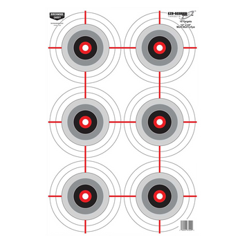 Birchwood Casey EZE-Scorer Multiple Bullseye Paper Target 12" x 18" 10 Pack