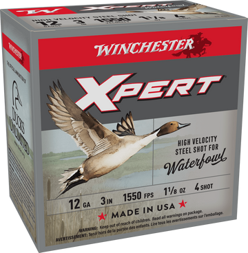 Winchester Ammo Super X Xpert High Velocity 12 Gauge 3" 1-1/8 oz #4 Shot 25 Rd - Box or Case