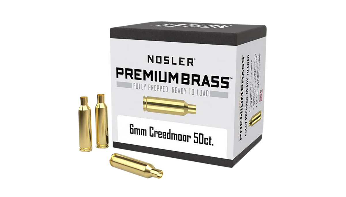 Nosler Premium Brass Unprimed Cases 6mm Creedmoor 50/Box