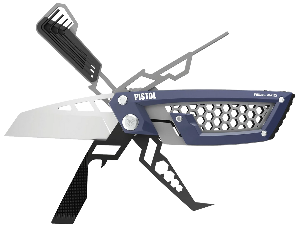 Real Avid Gun Tool Edge Pistol 2.60" Wharncliffe Plain Stainless Steel Multi-Tool