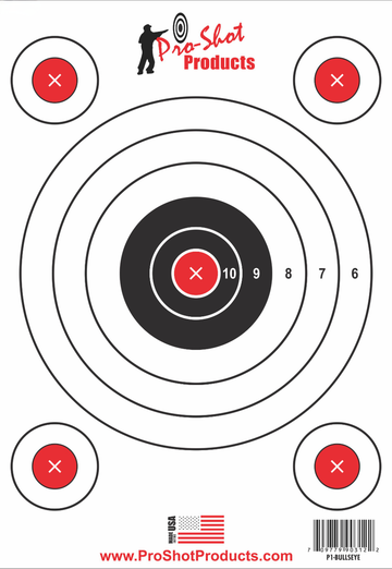 Pro-Shot P1BULLSEYE SplatterShot Hanging Heavy Paper Target 9" x 13" 6-Pack