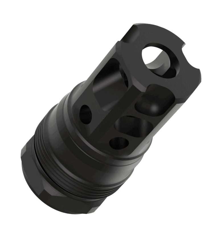 Liberty Precision Machine Liberty Bell Muzzle Brake 5/8x24 Black Stainless Steel 1.70"