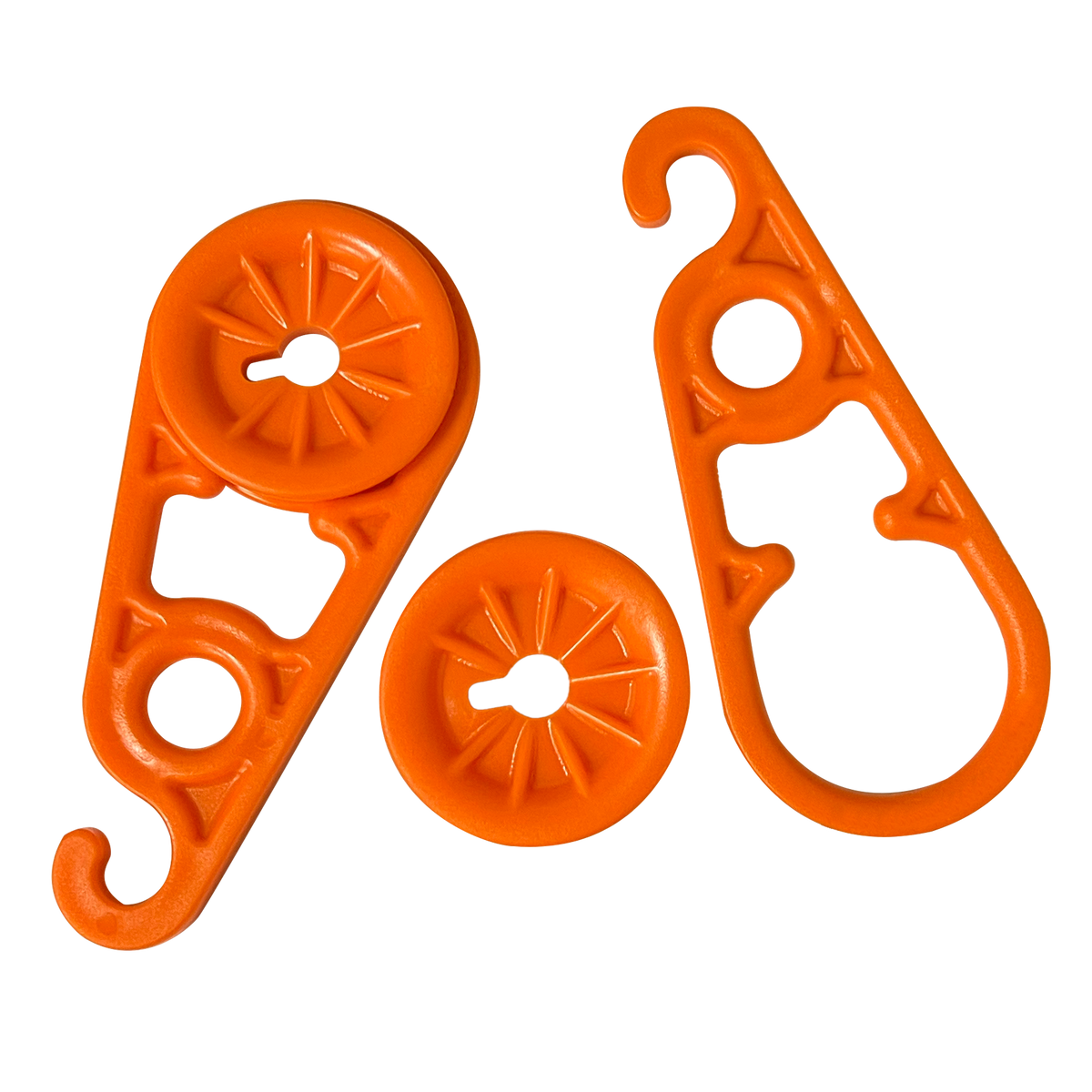 AccuSharp 1008C Super Snaps 7.80" Orange XL Tarp Clip - 15 Pack