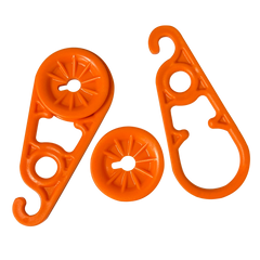 AccuSharp 1008C Super Snaps 7.80" Orange XL Tarp Clip - 15 Pack